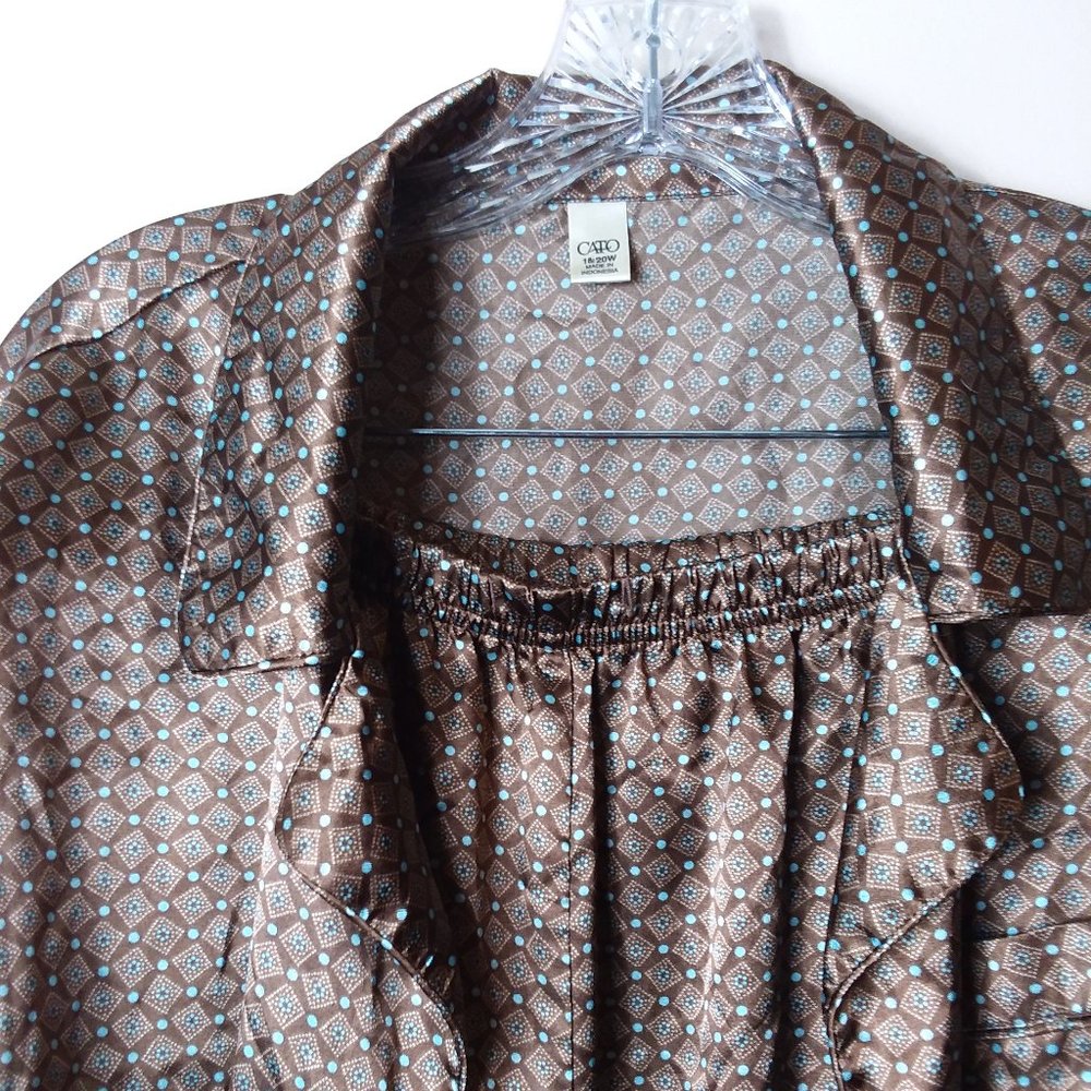 18/20W Patterned Comfy Lounge Wear Pajama Set Cato